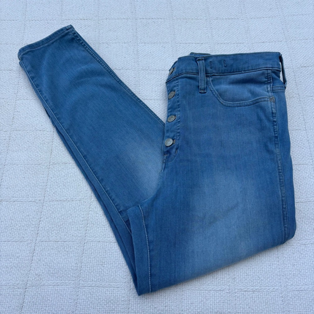 Women's 12 Tall MADEWELL Roadtripper Jeggings in Berrington Wash Button Fly
